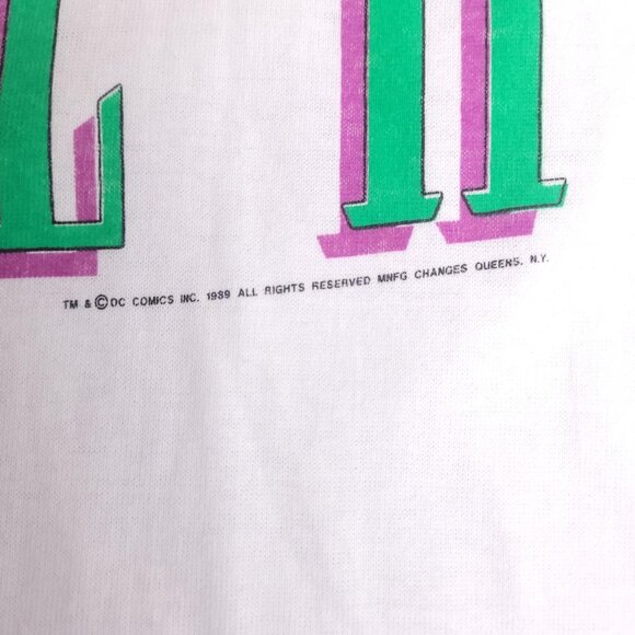 DEADSTOCK vintage 80s Batman 1989 Joker Tim Burton comic book shirt - Picture 3 of 5